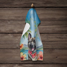 Load image into Gallery viewer, Norwegian Elkhound Luau Kitchen Towel