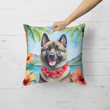 Load image into Gallery viewer, Norwegian Elkhound Luau Throw Pillow
