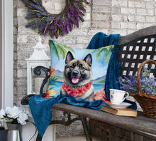 Load image into Gallery viewer, Norwegian Elkhound Luau Throw Pillow