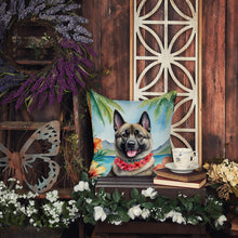 Load image into Gallery viewer, Norwegian Elkhound Luau Throw Pillow