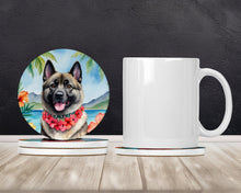 Load image into Gallery viewer, Norwegian Elkhound Luau Large Sandstone Coasters Pack of 4