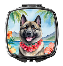 Load image into Gallery viewer, Norwegian Elkhound Luau Compact Mirror – Stylish Purse Mirror with Artistic Covers