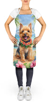 Load image into Gallery viewer, Norwich Terrier Luau Apron – Artist-Designed Kitchen, BBQ &amp; Craft Apron
