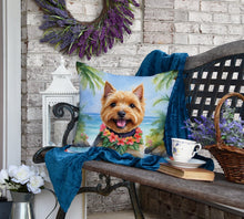 Load image into Gallery viewer, Norwich Terrier Luau Throw Pillow