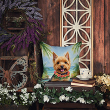 Load image into Gallery viewer, Norwich Terrier Luau Throw Pillow
