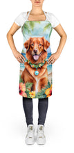 Load image into Gallery viewer, Nova Scotia Duck Tolling Retriever Luau Apron – Artist-Designed Kitchen, BBQ &amp; Craft Apron