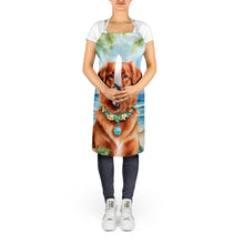 Load image into Gallery viewer, Nova Scotia Duck Tolling Retriever Luau Apron – Artist-Designed Kitchen, BBQ &amp; Craft Apron