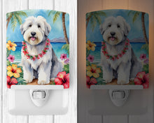 Load image into Gallery viewer, Old English Sheepdog Luau Ceramic Night Light