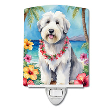 Load image into Gallery viewer, Old English Sheepdog Luau Ceramic Night Light