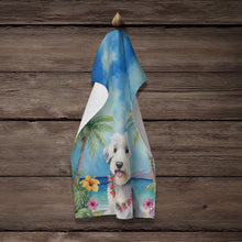 Load image into Gallery viewer, Old English Sheepdog Luau Kitchen Towel