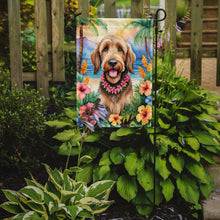 Load image into Gallery viewer, Otterhound Luau Garden Flag – Tropical Dog Decor with Hibiscus &amp; Palm Leaves