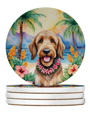 Load image into Gallery viewer, Otterhound Luau Large Sandstone Coasters Pack of 4