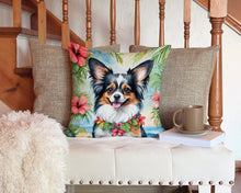 Load image into Gallery viewer, Papillon Luau Throw Pillow - 14x14 Decorative Pillow – Art for Your Home &amp; Patio