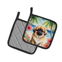 Load image into Gallery viewer, Pekingese Luau Pot Holders - Set of 2 Decorative Kitchen Helpers | Made in the USA