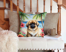 Load image into Gallery viewer, Pekingese Luau Throw Pillow - 14x14 Decorative Pillow – Art for Your Home &amp; Patio