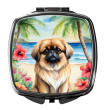 Load image into Gallery viewer, Pekingese Luau Compact Mirror – Stylish Purse Mirror with Artistic Covers