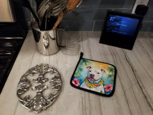 Load image into Gallery viewer, Pit Bull Terrier Luau Pot Holders - Set of 2 Decorative Kitchen Helpers | Made in the USA