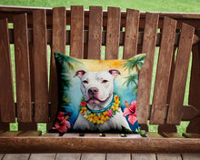 Load image into Gallery viewer, Pit Bull Terrier Luau Throw Pillow - 14x14 Decorative Pillow – Art for Your Home &amp; Patio