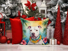 Load image into Gallery viewer, Pit Bull Terrier Luau Throw Pillow - 14x14 Decorative Pillow – Art for Your Home &amp; Patio