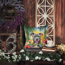 Load image into Gallery viewer, Pit Bull Terrier Luau Throw Pillow - 14x14 Decorative Pillow – Art for Your Home &amp; Patio