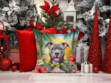 Load image into Gallery viewer, Pit Bull Terrier Luau Throw Pillow - 14x14 Decorative Pillow – Art for Your Home &amp; Patio