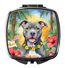 Load image into Gallery viewer, Pit Bull Terrier Luau Compact Mirror – Stylish Purse Mirror with Artistic Covers