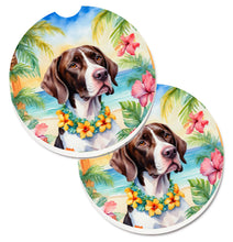 Load image into Gallery viewer, Pointer Luau Car Coasters – Set of 2 - Absorbent Stone with Fun &amp; Functional Artwork