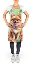 Load image into Gallery viewer, Pomeranian Luau Apron – Artist-Designed Kitchen, BBQ &amp; Craft Apron