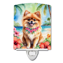 Load image into Gallery viewer, Pomeranian Luau Ceramic Night Light