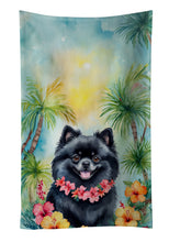Load image into Gallery viewer, Pomeranian Luau Kitchen Towel