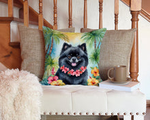 Load image into Gallery viewer, Pomeranian Luau Throw Pillow - 14x14 Decorative Pillow – Art for Your Home &amp; Patio
