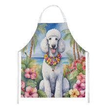 Load image into Gallery viewer, White Poodle Luau Apron – Artist-Designed Kitchen, BBQ &amp; Craft Apron