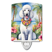 Load image into Gallery viewer, White Poodle Luau Ceramic Night Light