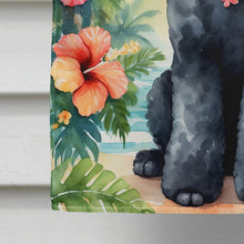 Load image into Gallery viewer, Black Poodle Luau House Flag