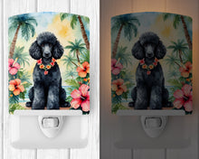 Load image into Gallery viewer, Black Poodle Luau Ceramic Night Light