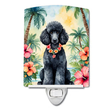 Load image into Gallery viewer, Black Poodle Luau Ceramic Night Light