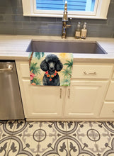 Load image into Gallery viewer, Black Poodle Luau Kitchen Towel