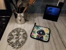 Load image into Gallery viewer, Black Poodle Luau Pot Holders - Set of 2 Decorative Kitchen Helpers | Made in the USA