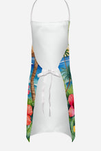 Load image into Gallery viewer, Black Poodle Luau Apron – Artist-Designed Kitchen, BBQ &amp; Craft Apron