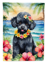 Load image into Gallery viewer, Black Poodle Luau House Flag