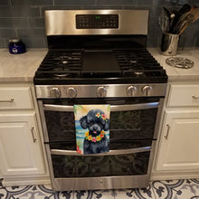 Load image into Gallery viewer, Black Poodle Luau Kitchen Towel