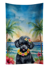 Load image into Gallery viewer, Black Poodle Luau Kitchen Towel