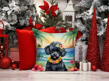 Load image into Gallery viewer, Black Poodle Luau Throw Pillow - 14x14 Decorative Pillow – Art for Your Home &amp; Patio