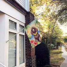 Load image into Gallery viewer, Chocolate Poodle Luau House Flag