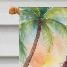 Load image into Gallery viewer, Chocolate Poodle Luau House Flag