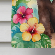 Load image into Gallery viewer, Chocolate Poodle Luau House Flag