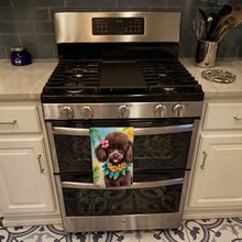 Load image into Gallery viewer, Chocolate Poodle Luau Kitchen Towel