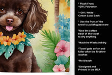 Load image into Gallery viewer, Chocolate Poodle Luau Kitchen Towel