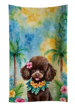 Load image into Gallery viewer, Chocolate Poodle Luau Kitchen Towel