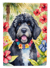 Load image into Gallery viewer, Portuguese Water Dog Luau House Flag